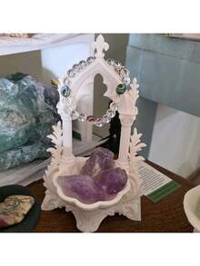 Soporte de exhibición de joyería de resina arqueado | Estante de exhibición decorativo vintage para collares, anillos, cristales y accesorios | Adecuado para tocador, cómoda, baño, dormitorio - Multicolor - Ver 6