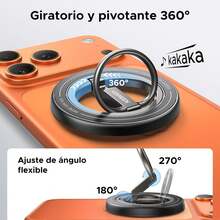 Soporte Magnético para Celular con Anillo, Magnético de Doble Cara, Rotación de 360 °   Magnetico Holder Compatible con Todos los teléfonos, Stand para Accesorios para 17 16 15 14 EARI - Modelo Giratorio 360° - Ver 4