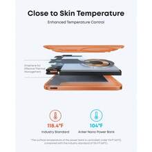 Anker Nano MagSafe Portable Charger, Ultra-Slim 5,000mAh Magnetic Wireless Charging Battery, Qi2 Certified 15W Max MagSafe-Compatible Power Bank, Ergonomic Design, For IPhone 17/16 Series, And More - 橘色 - 查看 5