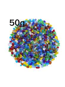 50g/100g/200g/500g 多巴胺混色水晶碎石與釉面石碎石－柔和亮色、拋光滾石，適合手工珠寶製作、靈氣療癒、家居裝飾與禮品選擇 - 彩色 - 查看 12