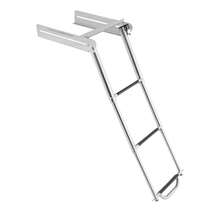 CNCEST Silver Steps Boat Ladder, Foldable Boat Ladder, Stainless Steel Ladder, 10in*17in Folding Ladder For Boarding And Disembarking Ships - A - View 7