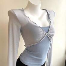Women Lightweight Cardigans - Grey - View 5