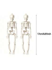 2 chiếc tượng xương nhỏ trang trí Halloween - Trang trí xương có thể tạo dáng, tượng xương nhựa nhỏ phù hợp để tạo trang trí nhà đáng sợ, trang trí nhà ma, quà tặng tiệc - nhiều màu - Xem 3