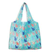 Large Capacity Foldable Shopping Bag, Foldable Bag, Creative Portable Printed Tote Storage Bag - Multicolor - View 12