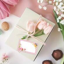 100pcs Vintage Floral Pattern Small Cards, Suitable For Gift Tags In Flower Shops And Bakeries - Multicolor - View 3