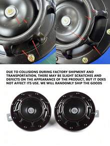 2pcs/Set Super Loud Compact Electric Explosion Speaker Set, Suitable For Motorcycle And Car, Owl-Shaped Electric Horn Applicable To Car And Motorcycle, Ultra-High Volume, Metal Dual Speakers Set With Treble/Bass - Electric Horn - View 6