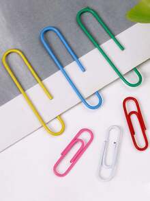 1/30/50-Pack Of Colored Paper Clips. Includes Durable, Rust-Resistant, Coated Large Paper Clips-Perfect For Organizing Documents In The Office And At School, And Ideal For Books And Papers (Multi-Color). - Multicolor - View 3