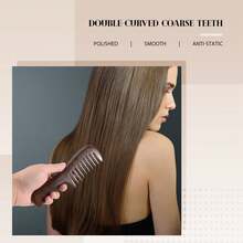 Sandalwood Wide Tooth Comb Curly Hair Portable Coarse Tooth Wooden Comb Hair Massage Tool Coarse - A - View 3