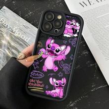 Disney Protective Phone Case Compatible With Apple 17 Pro Max, 16, 15, 14 Max, 13, 12, 11, XS. Made Of Shock-Resistant TPU, Featuring A Playful Cartoon Character Design With A Beach Scene, Ice Cream, Balloons, And Cake. A Fun Style For Lovers Of Original Designs. Perfectly Fitting, Drop-Proof Cover, Ideal For Everyday Use. A Cheerful Theme For Happy Moments With Friends. Popular In Europe And America. - 黑色 - 查看 2