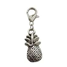 3 Pineapple Charms With Clip, Zipper Pull, Bag, Lanyard, Case, Bracelet, Stitch Marker, Pineapple Charms For DIY Jewelry, 31*9mm, Metal, No Gems. - 如圖所示 - 查看 7