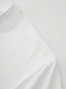 Camiseta de manga corta con cuello redondo y estampado de corazones para niñas, verano - Rosa - Ver 4