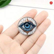 1pc 2D Flat Eye Brooch, Unique Creative Brooch Suitable For Backpacks, Clothes, Collars And Hats, A Multifunctional Fashion Accessory - A - View 4