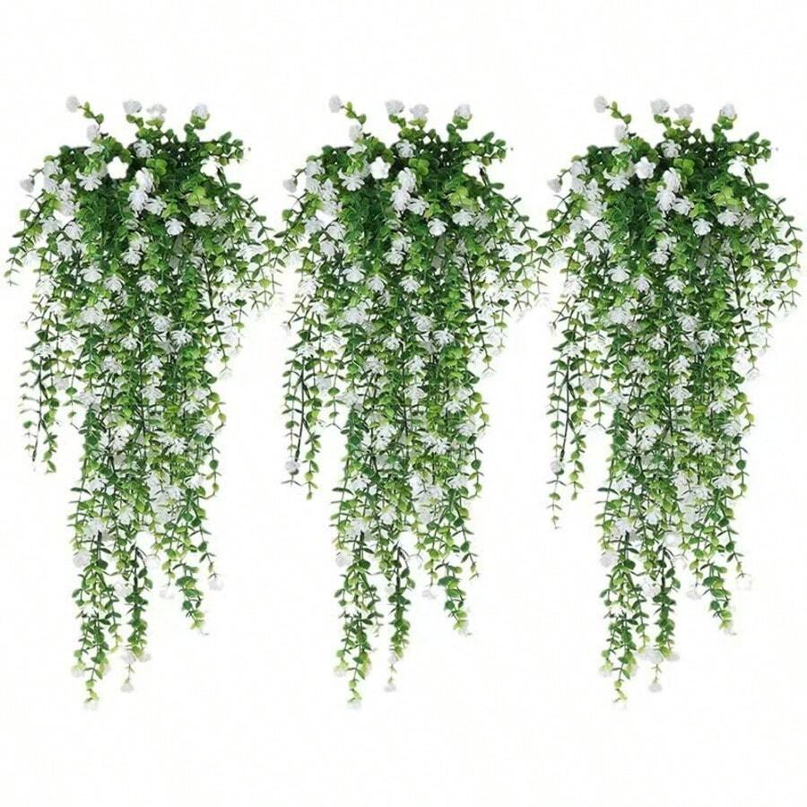 Artificial White Camellia Vine Bouquet, Suitable For Home Corridors, Gardens, Yards, Dining Tables, Living Rooms, Wedding Party Decoration, Valentine's Day Spring, Artificial Vine Flowers, Wall Mounted Artificial Vine Plants - White Camellia - View 1