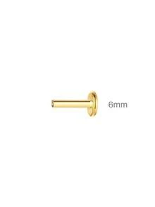 1pc 5mm/6mm/8mm Earring Posts And Backs,925 Sterling Silver Flat Back For Jewelry Making,Hypoallergenic With Heart Earring Backs DIY Making Findings - Gold - View 9