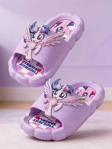 MY LITTLE PONY Dép xăng đan thoáng khí cho trẻ em, dép đi trong nhà/đi biển thoải mái thời trang cho bé trai, dép mùa hè - Màu tím - Xem 5