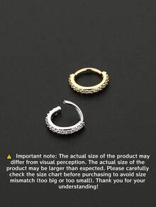 1 Stück vollständig mit Strass verzierter Nasenring für Frauen, Nasenring, Nasenseptumring, Lippenring, Knorpelohrringe, vielseitiger Körperschmuck für Frauen, geeignet für den täglichen Gebrauch, Partys, Musikfestivals, Geschenke, Strandurlaube, Feiertage (Chinesisches Neujahrsfest, Halloween, Valentinstag, Ostern, Weihnachten) und verschiedene Anlässe - Verschiedenfarbig - Übersicht 8