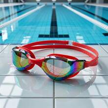 Gafas de natación competitivas profesionales para adultos, gafas de carreras con película electrochapada de colores, lente de alta definición, impermeables, antiempañantes, electrochapadas, gafas de natación de competición unisex, equipo de natación - Multicolor - Ver 14