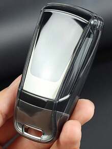1pc TPU Material Car Key Protective Cover, Custom Fit Key Shell, Compatible With Audi A4 B9 A5 A6 8S 8W Q5 Q7 4M S5 S7 TT Models - A - View 3
