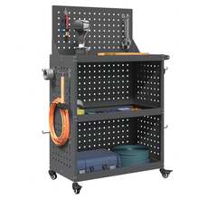 Carrello per Attrezzi con ruota Antracite 65 x 35 x 111 cm - A - Visualizzare 3