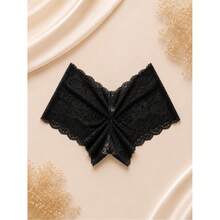 Kit 3 Calcinhas Caleçon Feminina Shortinho em Renda Confortável Lingerie Rendada Cintura Baixa Macia Leve Calcinha Feminina Cores Sortidas Moda Íntima Uso Diário - Multicolorido - Visão 7