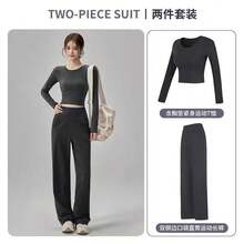 Women Tops - Black Long-sleeved Shirt With Supportive Chest Pads - View 11
