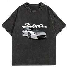 Camiseta JDM MkIV Supra 2JZ Street Racing Drag Drift - Negro 17 - Ver 1