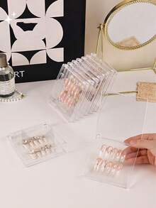 1 Hộp quà tặng móng tay cao cấp trong suốt, hộp đựng dụng cụ vuông trong suốt cao cấp, hộp đựng dụng cụ làm móng nghệ thuật, hộp đóng gói đặc biệt cho móng giả - Nhiều màu - Xem 6