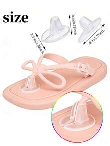 1 Set Of 7 - 2pcs Soft Silicone Pads + 5pcs Silicone Toe Protectors, Self-Adhesive Waterproof Shock-Absorbing Comfortable Insoles, Suitable For Flip Flops, Sandals And Slippers, Protect Small Toes From Friction - A - View 3