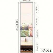 6pcs/10pcs Self-Adhesive Acrylic Mirror Wall Stickers - Flexible Non-Glass Decorative Patches, Suitable For Home And Wedding Decor, Perfect For Table Centerpieces - Silver - View 15