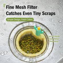 2PCS Universal Kitchen Sink Strainer, Cactus Design Drain Filter Basket With Fine Mesh, Prevents Clogging, Quick Drainage & Easy Clean, Durable ABS Kitchen Accessory - One Size Fits All - View 2