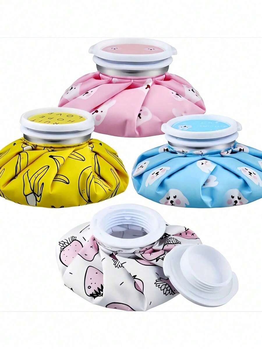 Reusable Ice Pack Cold And Hot Use,Cute Pattern Hot Water Bag , Cold PacksTired Eyes,Easy To Carry ,Small&Easy To Store, Reusable Ice Bags Hot Water Bag For Daily Use To Relieve Fatigue Home Essentials,Random Color - Multicolor - View 1
