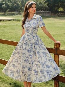 MEXVintamour Vestido de mujer elegante y vintage con bolsillos y cinturón, vestido camisero con estampado floral, cierre con botones, vestido casual para ir y venir, vacaciones, vestidos de verano para mujer, atuendos de vacaciones de verano, atuendos de primavera para mujer, vestidos de primavera para mujer, ropa de primavera para mujer, atuendos de vacaciones de primavera, vestidos elegantes para fiestas, vestidos elegantes para fiestas para mujer, vestido de invitada de boda para mujer, vestido de fiesta de boda, vestido de graduación, vestidos elegantes para ceremonias, vestidos elegantes para mujer, vestido formalMEX VEHD - Blanco y Negro - Ver 8