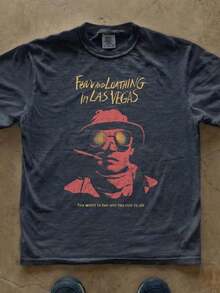 Vintage Graphic Shirt "Fear And Hate In Las Vegas", PLUS SIZES, Loose And Comfortable - Back - View 1