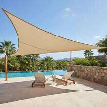 1 Set Waterproof Sun Shade Sail With Installation Stainless Cables Triangle Rectangle Square 98% UV Block Awning Shade Sails Canopy Sunscreen Cover Tents For Outdoor Camping Patios Garden Swimming Pool - Triangular Screen - View 3