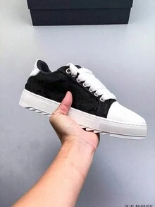 Giày thể thao cổ thấp Numeris Original mới về năm 2026, đa năng, phong cách hip-hop, giày thể thao thường ngày cổ điển, thương hiệu cao cấp, giày công sở, giày tăng chiều cao, quà tặng, cỡ lớn, giày đôi unisex, kèm hộp giày. - Đen và trắng - Xem 2