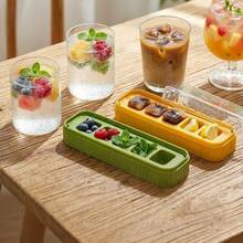 1/2/3pcs 5 Grids Plastic Ice Mold With Lid, Reusable Fruit & Beverage Ice Tray, Beer Refrigeration Tool, Suitable For Refrigerator Ice Maker In Kitchen, Restaurant,Bar - View 2