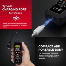 Gas Leak Detector for Gas, Fuel, Methane, N-butane, Ethylene with Flexible Hose Flashlight Acousto-optic Alarm HT608 - Negro - Ver 9