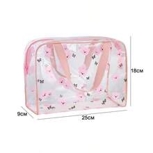 Printed Toiletry Storage Bag, Handheld Wash Bag, Large Capacity, Multi-Scenario Use, Cartoon Cosmetic Bag - Multicolor - View 3