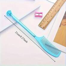 8pcs Creative Comb Pens - Random Pen Body Colors, Unique Fun Writing Tool For School And Office, Ideal For Signatures And Gifts - Sets - View 8