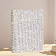 1pc Sparkling Rhinestone A6 Notebook - Glittering Diamond Hardcover Diary, Multi-Color Gemstone Decor, Women Office Desk Accessory, Journal | Charming Appearance | Shiny Cover, Adorable Notebook School Supplies - Multicolor - View 11