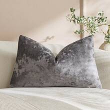 1pc Embossed Velvet Cushion Cover - Dark Grey - View 2