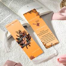 2pcs PET Printed Bookmarks, Exquisite And Beautiful Patterns, Durable And Elegant, Unique Design Suitable For Daily Use Or Collection. The Best Gift For Back To School Season, Whether For Personal Use Or Gifting To Family And Friends, It Is A Unique And Practical Gift Choice, Adding Atmosphere And Fun To Reading Time (Random Color Tassels) - 2PCS - View 12
