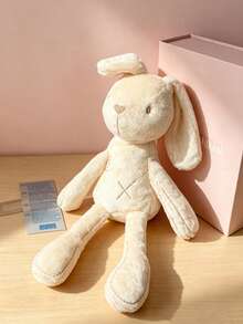 1 Stück nordischer Stil beige lange Ohren Kaninchen Plüschpuppe, weiche gestopfte Kaninchen Komfortpuppe, süße genähte Kaninchen Begleiterpuppe, Plüschpuppe, Kinderzimmer Dekoration, Kinder Feiertagsgeschenk, Weihnachts Neujahr Ostern Valentinstag Geschenk - Beige - Übersicht 11