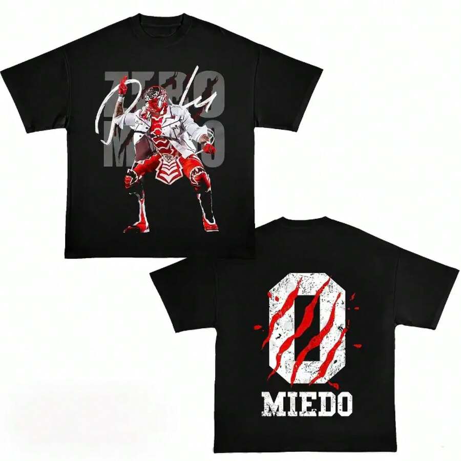 S-3XL Men's Wrestling Theme T-Shirt With Devil Dog Group Print, A194 Casual Summer T-Shirt, Crew Neck - 粉色 - 查看 1