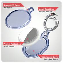 Vena For Apple AirTag Holder And Keyring, AirTag Keychain Holder Waterproof AirTag Case - 藍色 - 查看 5