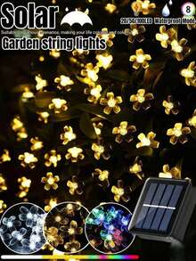 1件 20/50 LED 戶外太陽能串燈,太陽能花園燈,IP65 防水,8 種控制模式,適用於戶外花園庭院景觀裝飾、婚禮派對節日裝飾,必備戶外花園裝飾,秋季裝飾、萬聖節裝飾、2026 聖誕裝飾 - A - 查看 5