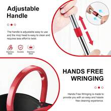 POKEPIC 360° Rotating Heavy-Duty Dual-Drive Spin Mop And Bucket System With 4 Microfiber Refills, Wet/Dry Floor Cleaner With Telescopic Handle, Mop Bucket Set With Foot Pedal, Stainless Steel Wringer, Self-Wringing Mop For Hardwood - 6Pc(1Bucket+1Mop Handle+4Head) - 查看 3