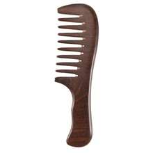 Sandalwood Wide Tooth Comb Curly Hair Portable Coarse Tooth Wooden Comb Hair Massage Tool Coarse - A - View 1