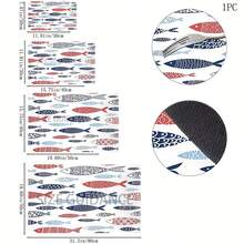 1pc Fish Pattern Printed Absorbent Dish Drying Mat, Home Decor, Dish Drying Pad, Espresso Machine Countertop Absorbent Mat, Sink Drain Mat, Soft Faucet Absorbent Mat, Sink Cup Mat, Kitchen & Bathroom Accessories - Multicolor - View 11