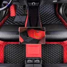 Luxury PU Leather Car Floor Mat Set, Fully Covered, Diamond Stitched Design, Suitable For Opel Astra H From 2004 To 2008, Left-Hand Drive, Blue And Black Options, Waterproof, Stain Resistant And Durable, Better Protecting Your Car - Multicolor - View 16